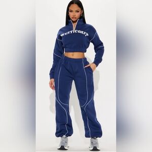 Women's Navy Blue Sweatsuit
